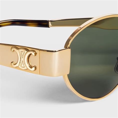 celine triomphe gold metal sunglasses|TRIOMPHE METAL 01 SUNGLASSES IN METAL .